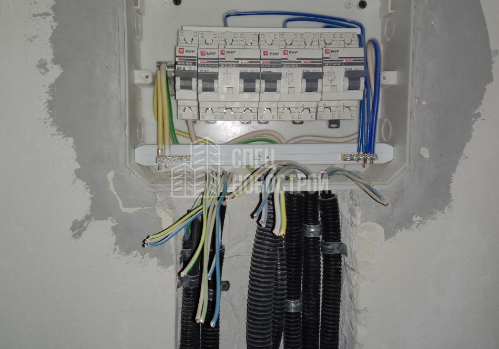 разводка электропроводки не подключена к электрощитку